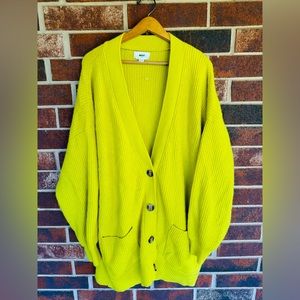 Aerie Oversized Neon Cardigan Size Medium